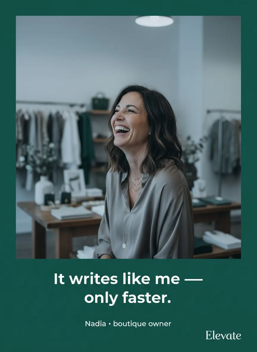 Social · Testimonial · Nadia